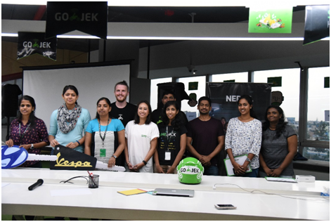 (The winners of the hackathon with judges from GO-JEK)