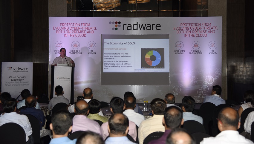 David Hobbs, Security Evangelist, Radware addressing the audience