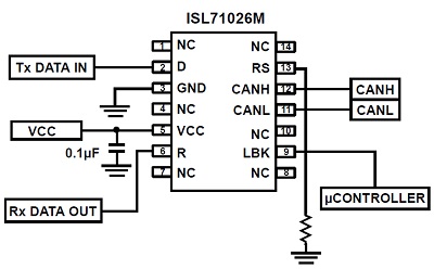 CAN transceiver circuit