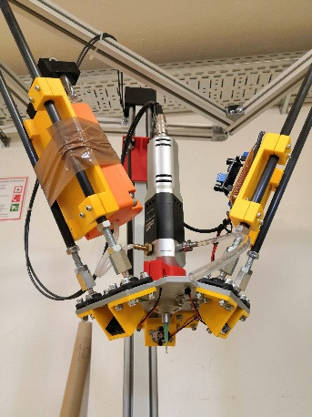 Prototype including print head, nozzle, and LED system