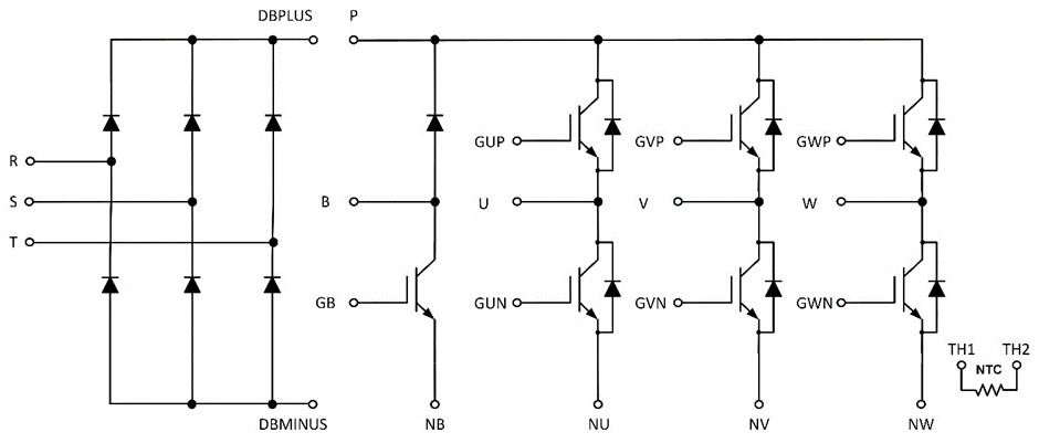 hree-phase AC input converter inverter brake 