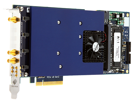 Pic3 The M4i.2230-x8 digitizer card from Spectrum Instrumentation acquires analog signals with 5 Gigasamples per second.