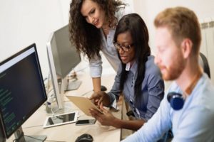 App developers at work.