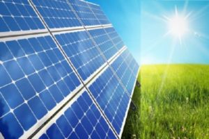landscape with solar panel