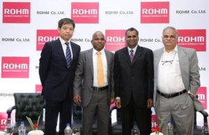 L-R Daisuke Nakamura (MD, ROHM Semiconductor India), Britto Edward Victor (Design Centre Head, ROHM Semiconductor India), Dr. Pavana Pothapragada (CEO and MD, Simlife Electric Pvt.Ltd.) and Vijay Bolloju (Manager, Applic
