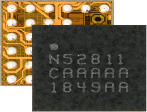 nRF52811 SoC, supports Bluetooth 5.1