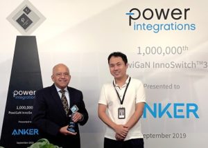 Power Integrations ANKER 1M InnoSwitch3 GaN Award Presentation PR Image 2100px1500px Power Integrations ANKER 1M InnoSwitch3 GaN