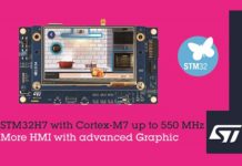 Industry’s first Arm Cortex-M7-core, embedded-Flash MCUs running at 550 MHz core speed by STMicroelectronics STM32H7 devices
