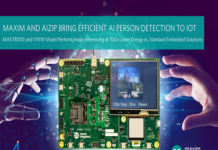 Maxim’s AI microcontroller & Aizip’s Visual Wake Words model provide Lowest-Power IoT Person Detection neural-network microcontroller
