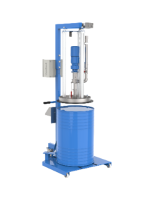 The 2VMP22-3D integrated into a barrel emptying system.