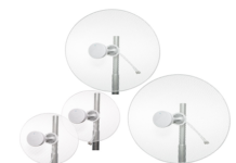 Low Wind Load, Dual Polarity, Mesh Dish Antennas for Outdoor Applications Mesh Dish Antennas