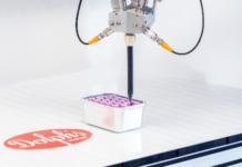 Pictures of the dispensing tests at ViscoTec's technical center