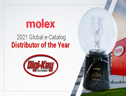 Digi-Key was named 2021 Global e-Catalog Distributor
