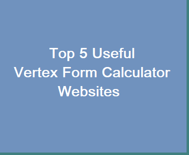 Vertex Form Calculator