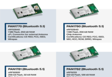 Panasonic’s Bluetooth Low Energy Modules from PAN1780 family are now available in exceptionally short lead times Bluetooth Low Energy Modules