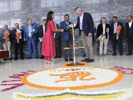 VIAVI and TCS executives celebrate the two companies’ 25-year partnership at a formal ceremony at TCS in Gurgaon, India, October 26, 2023 VIAVI and TCS executives celebrate the two companies’ 25-year partnership at a formal ceremony at TCS in Gurgaon, India, October 26, 2023
