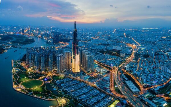Beautiful aerial view photo of Saigon - Ho Chi Minh city at night Nagakawa and u-blox join forces