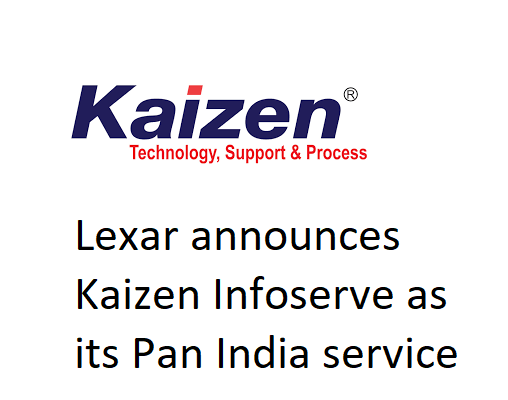 Lexar announces Kaizen Infoserve as its Pan India service partner